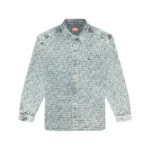 Diesel patterned denim jacket blue